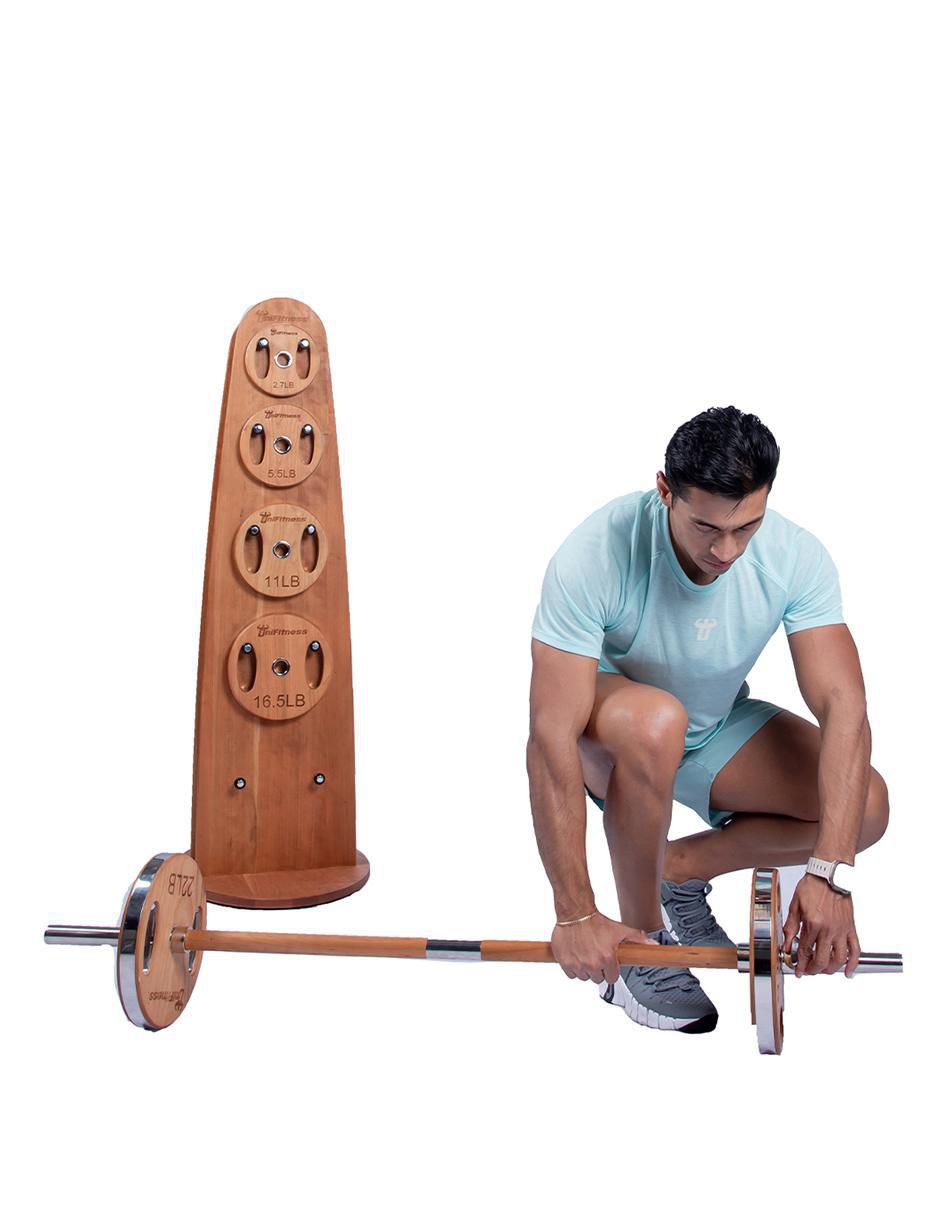 UniFitness Set de Discos con Barra Olímpica