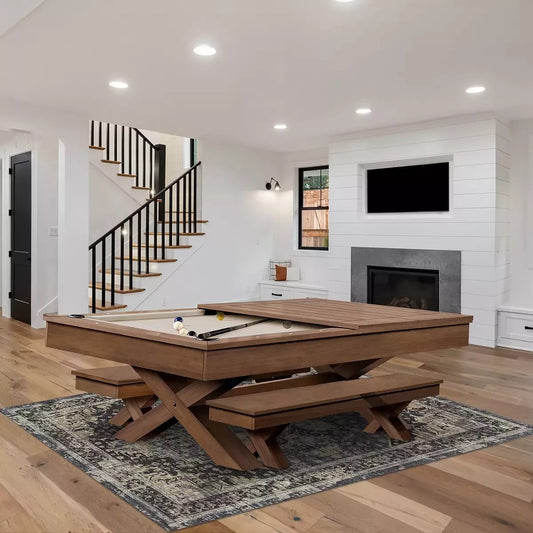 Mesa De Billar Hb Blake Con Acabado Color Whiskey