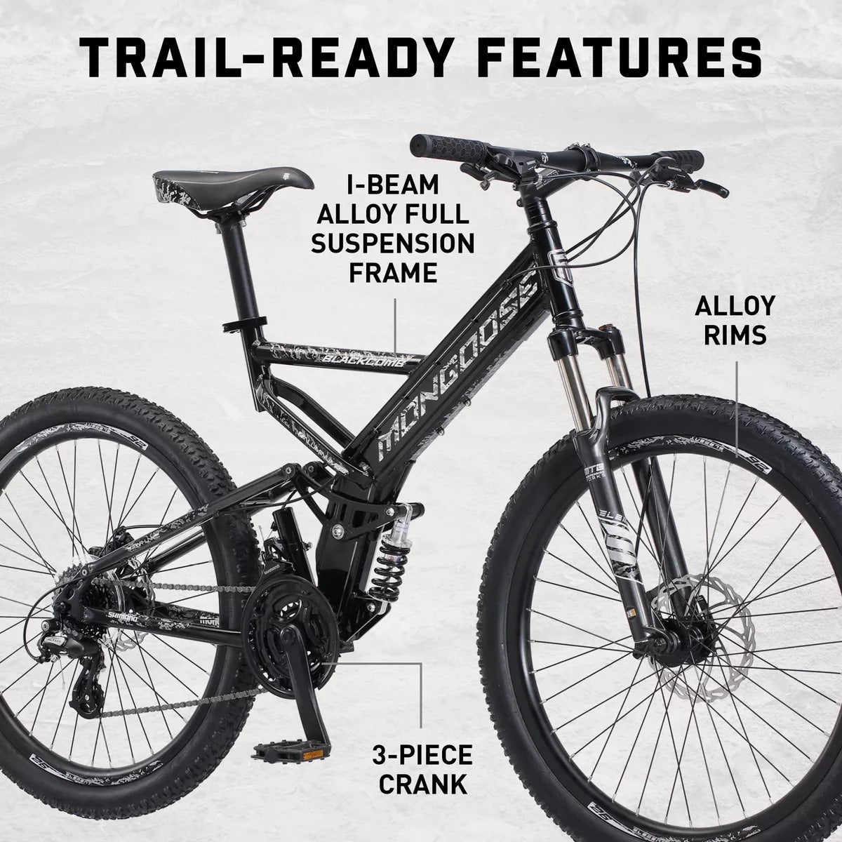 Bicicleta Mongoose Blackcomb R26 Black Negra