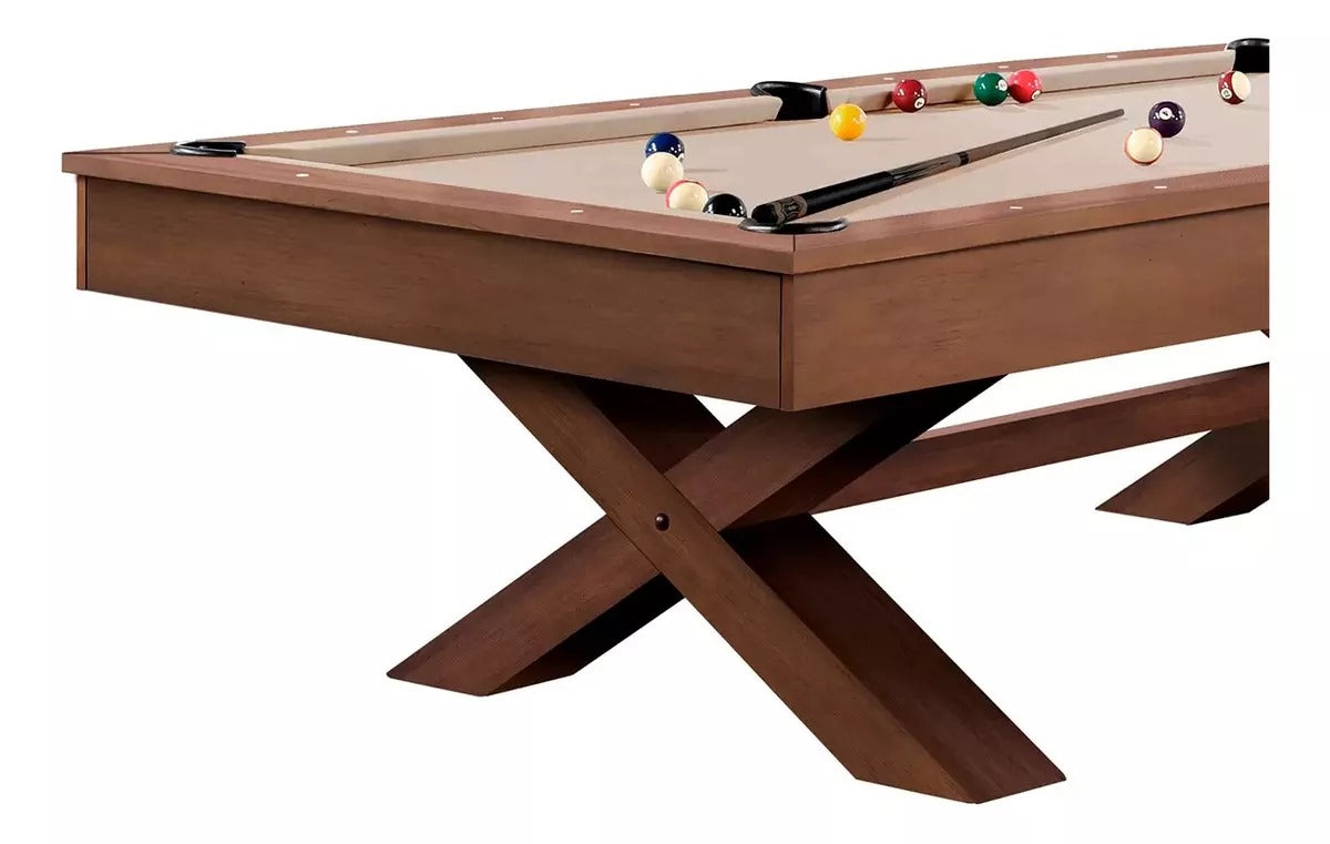 Mesa De Billar Hb Blake Con Acabado Color Whiskey