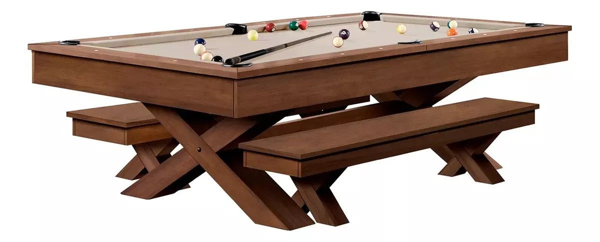 Mesa De Billar Hb Blake Con Acabado Color Whiskey