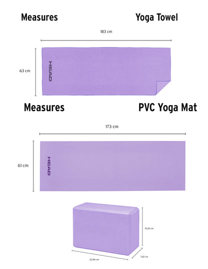 Kit De Yoga Head Morado 4 Piezas